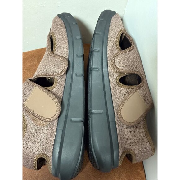 FITVILLE DIABETIC-EDEMA SANDALS MENS SIZE 14W BROWN WIDE WIDTH ARCH HEEL SUPPORT - Picture 6 of 10